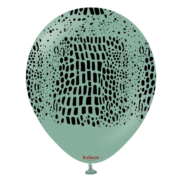 kalisan-safari-theme-crocodile-sage-luftballons-25-st-ck-gr-n image 1
