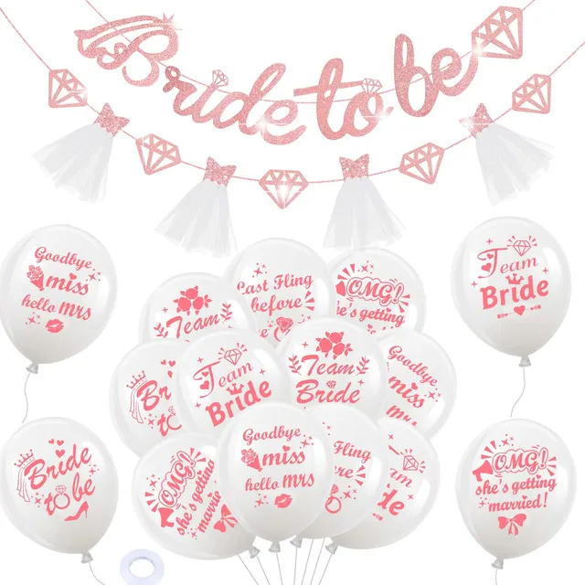 howaf-jga-deko-set-bride-to-be-girlande-wei-rosegold-ballons image 1