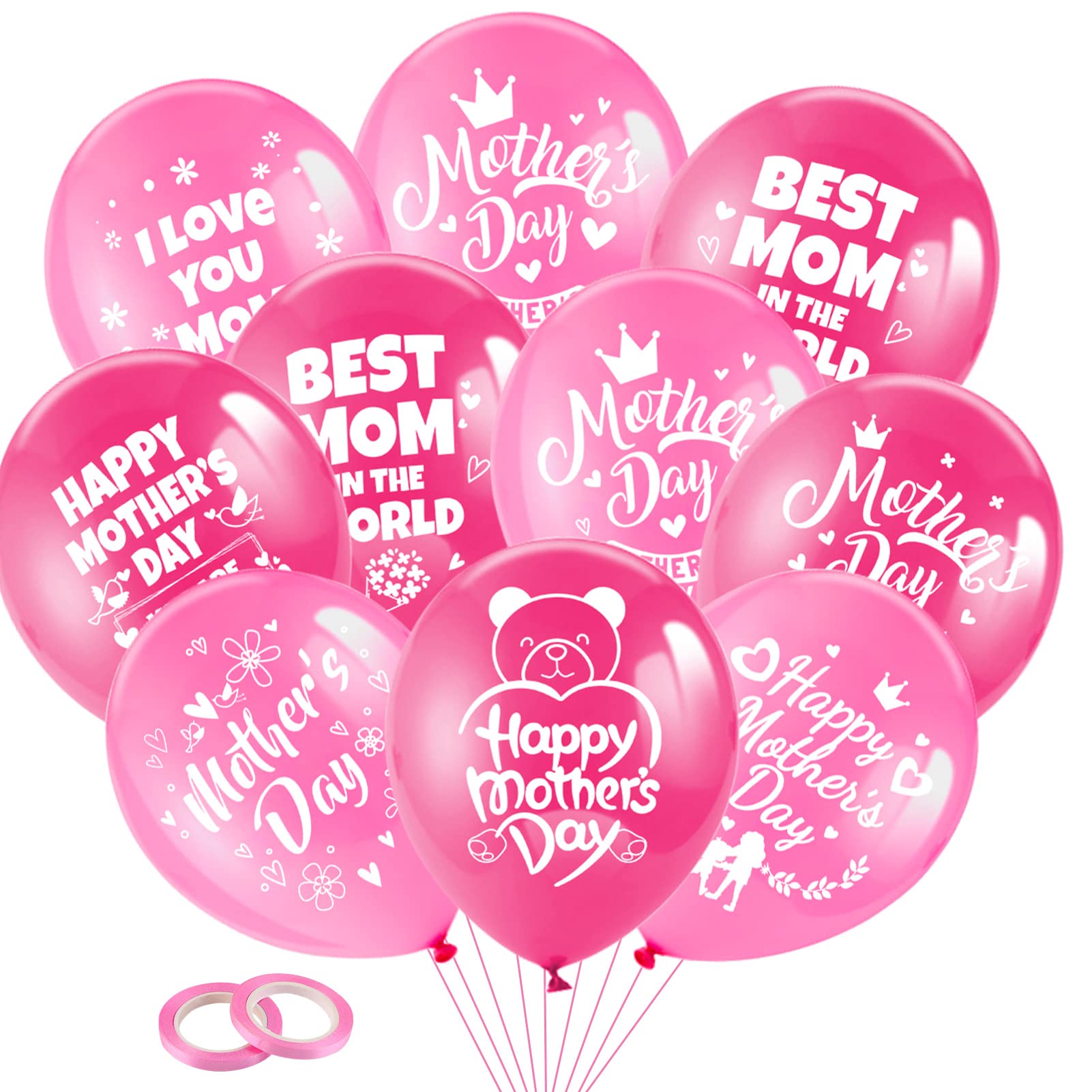 howaf-muttertag-luftballons-rosa-32er-set-happy-mothers-day image 2