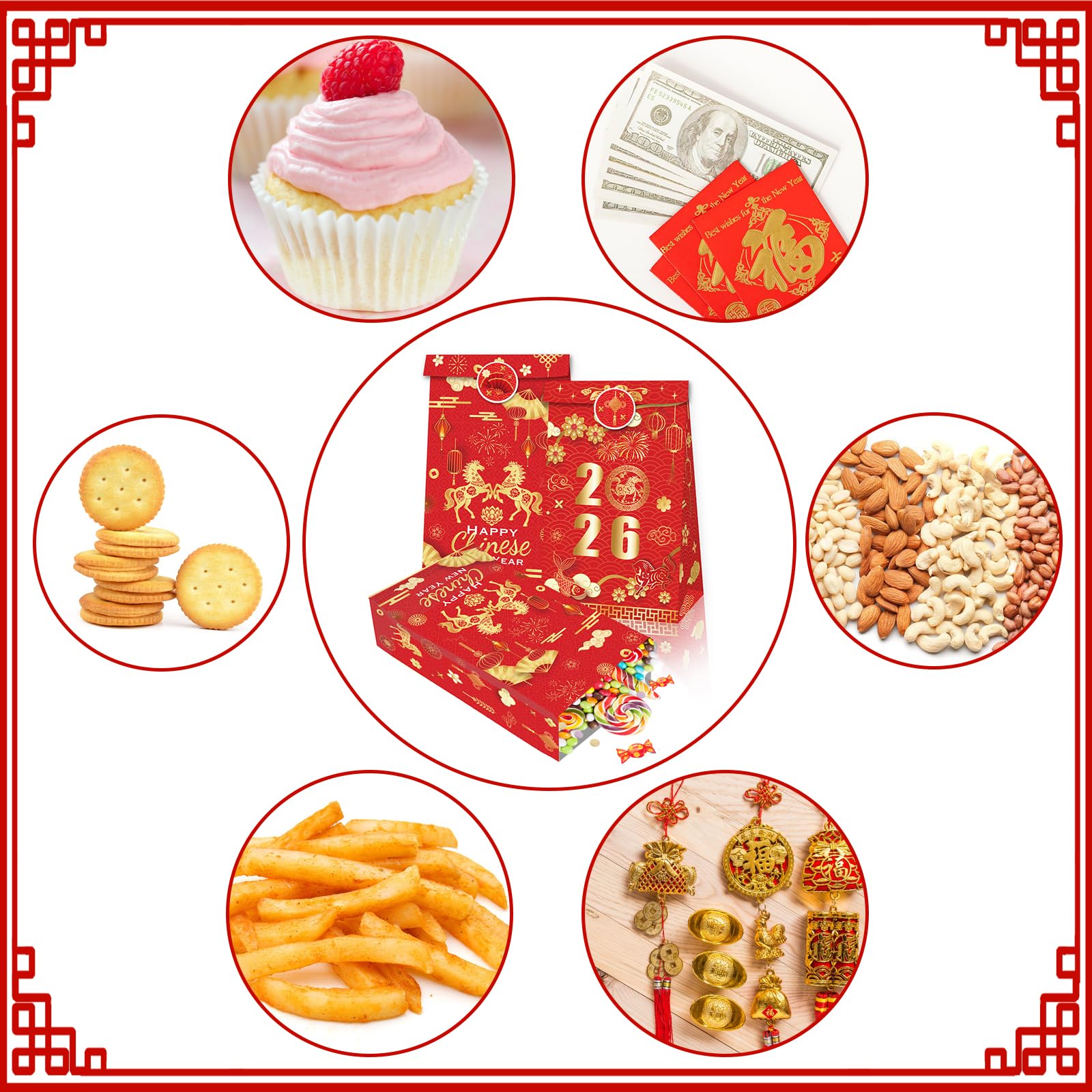howaf-chinesisch-neujahr-geschenkt-ten-rot-12-st-ck-pferd image 4