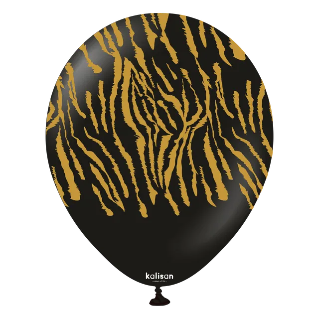 kalisan-safari-tiger-black-luftballons-12-zoll-25-st-ck-schwarz image 1