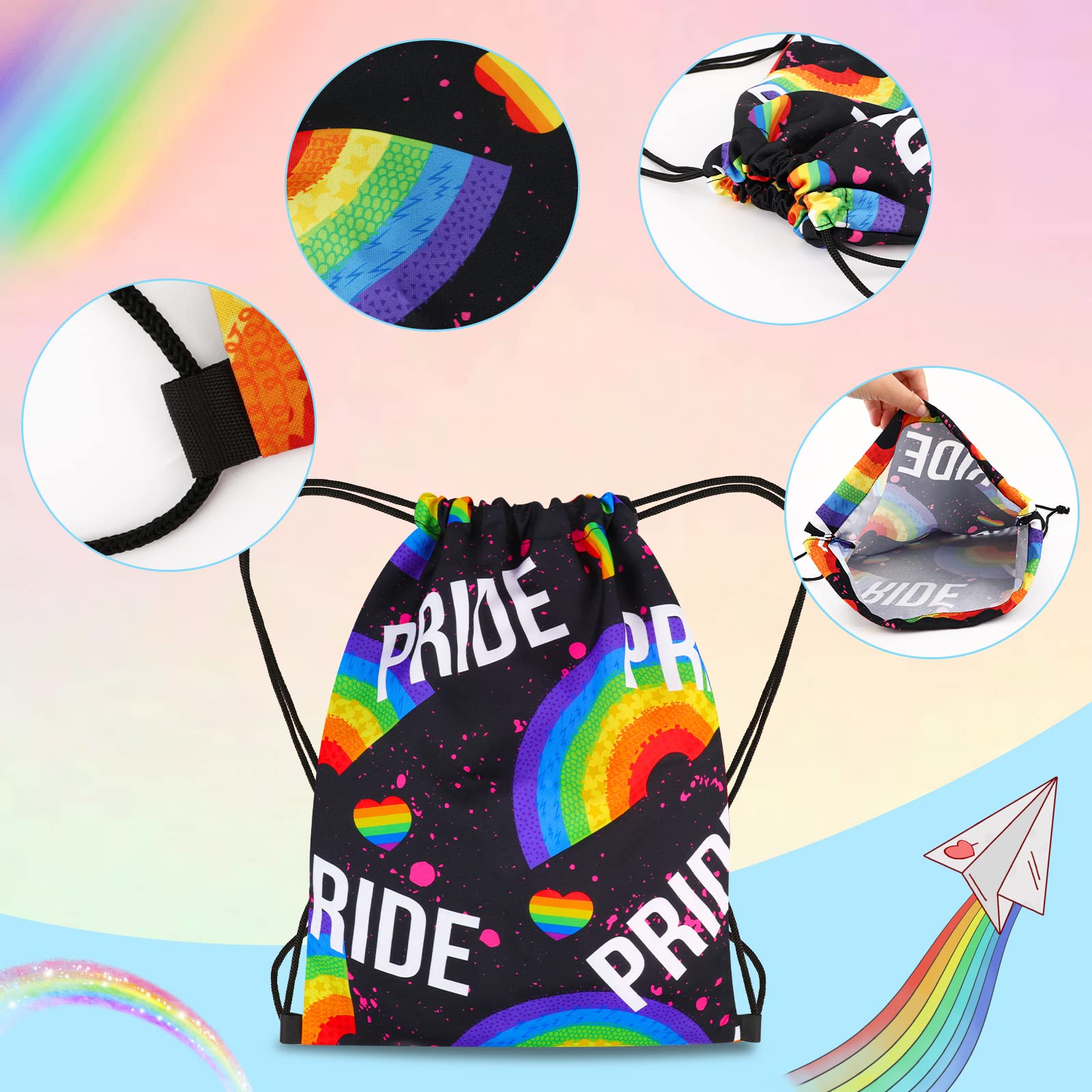 howaf-gift-bags-pride-turnbeutel-regenbogen-nylon-2-st-ck image 2