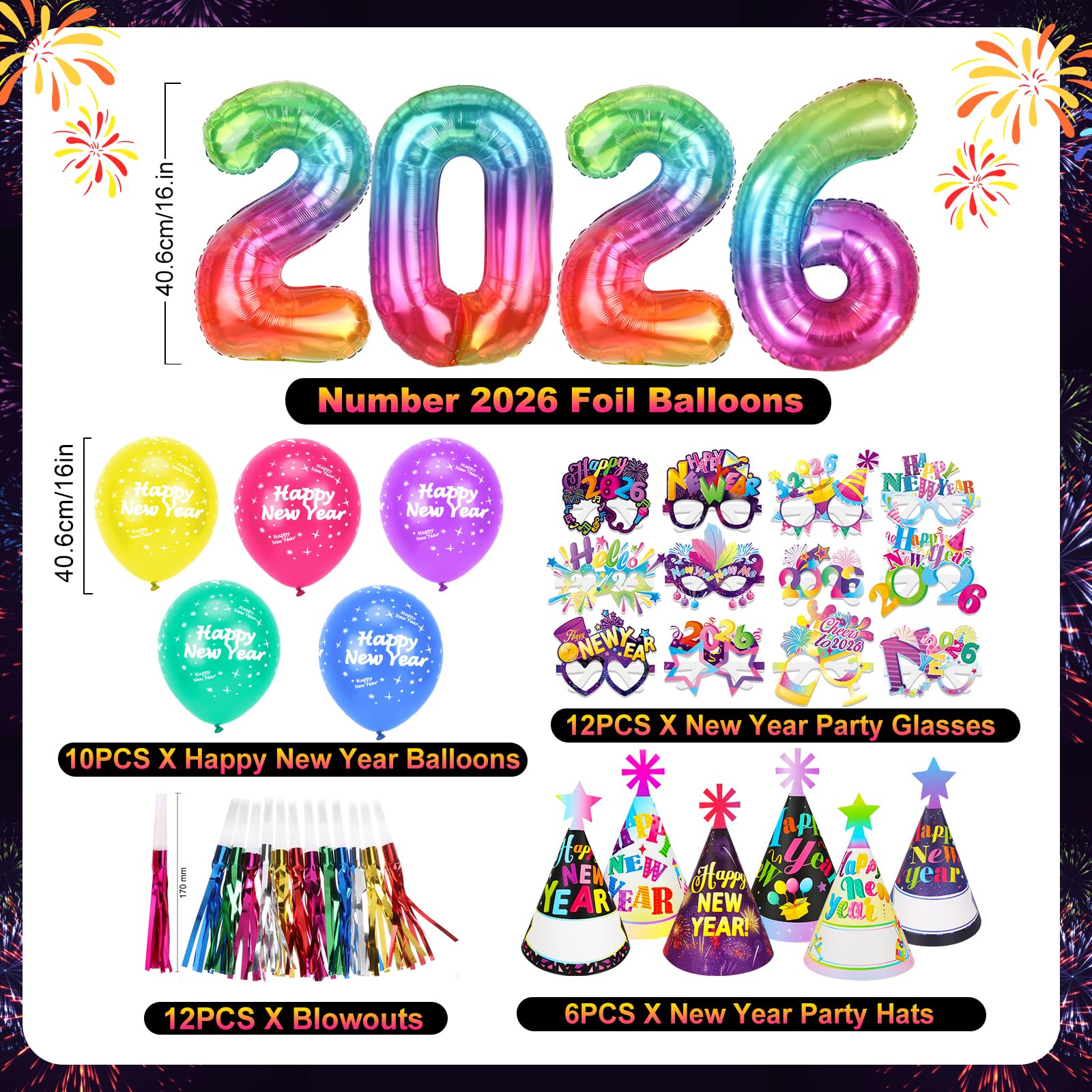 howaf-silvester-deko-2026-set-ballons-brillen-h-te-41-tlg image 2