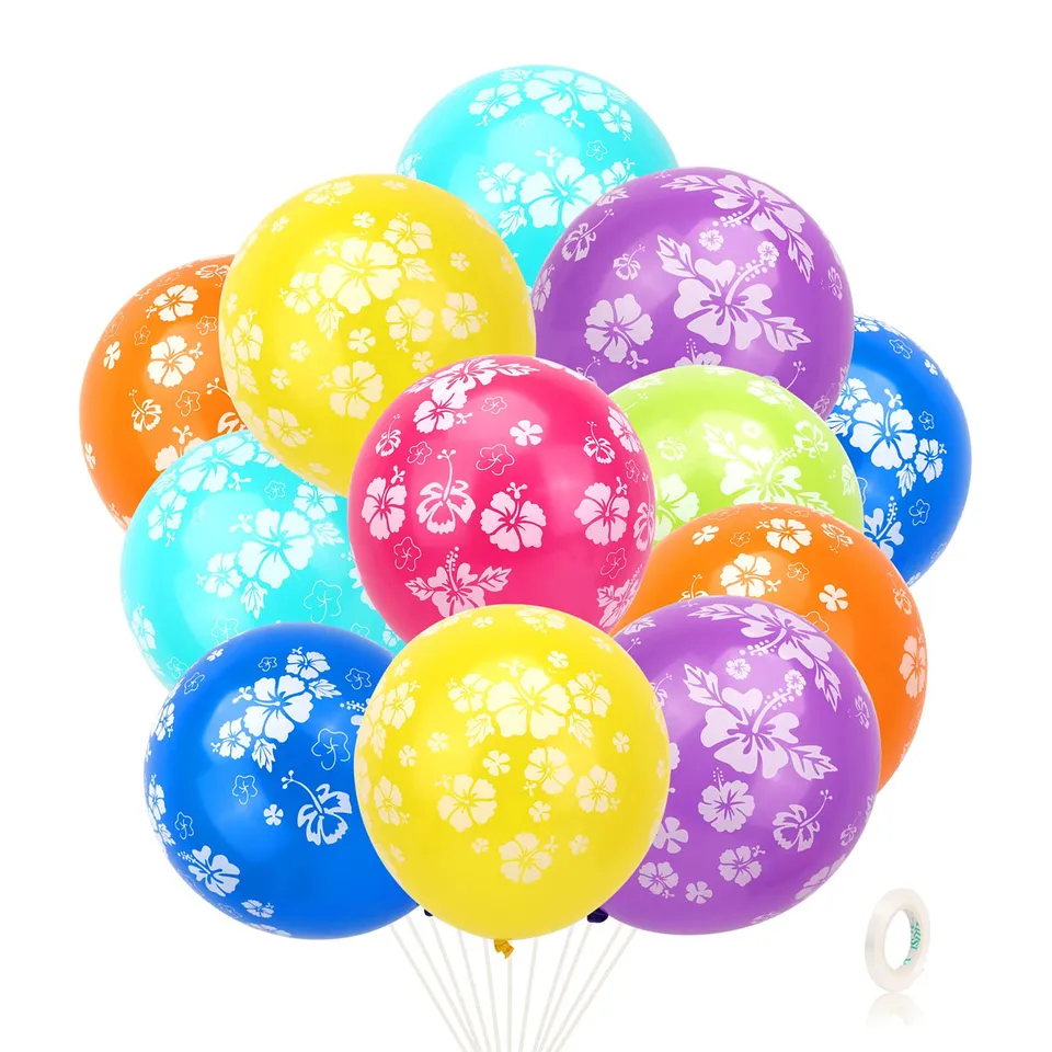 howaf-hawaii-luftballons-hibiskus-35-st-ck-latex-bunt-12-zoll image 1