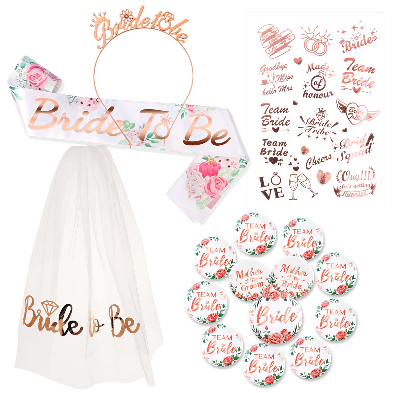 howaf-jga-deko-accessoires-16-teiliges-bride-to-be-set-ros-gold image 2
