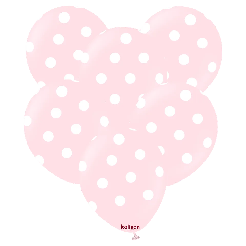kalisan-party-theme-polka-dots-pink-luftballon-25er image 1