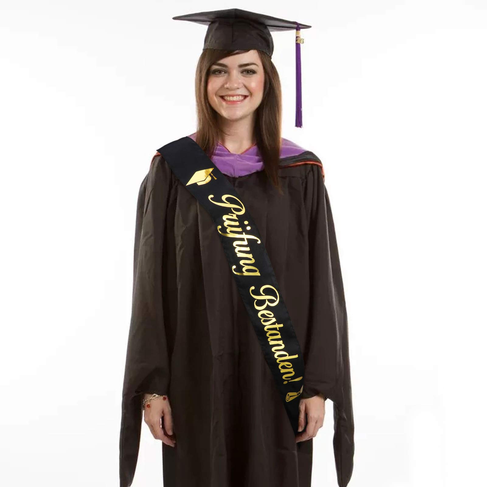 howaf-pr-fung-bestanden-sch-rpe-abi-deko-schwarz-gold-satin image 5