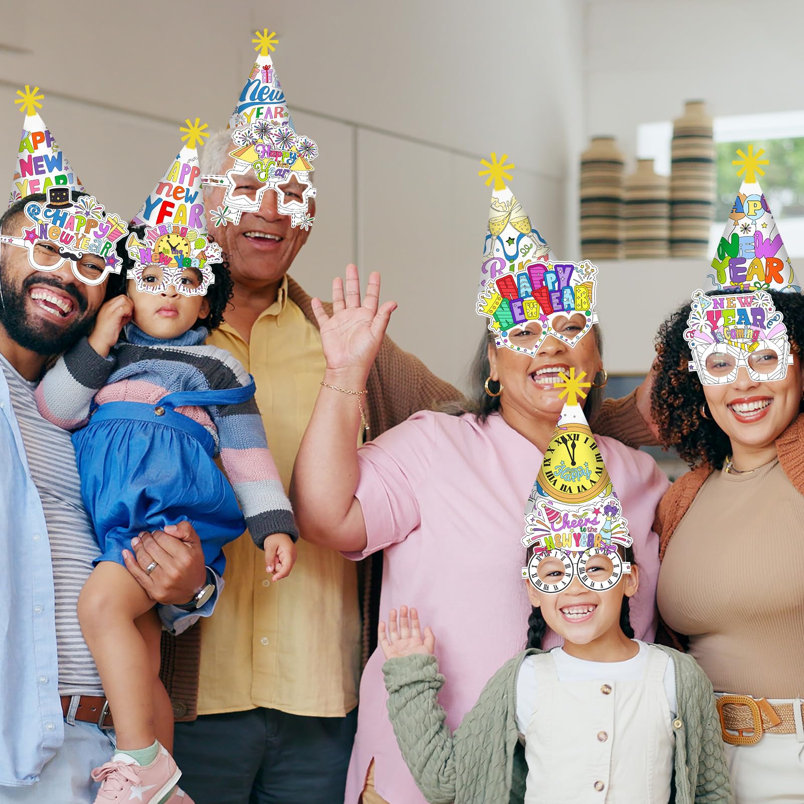 howaf-silvester-deko-set-a-h-te-brille-zum-ausmalen-party image 6