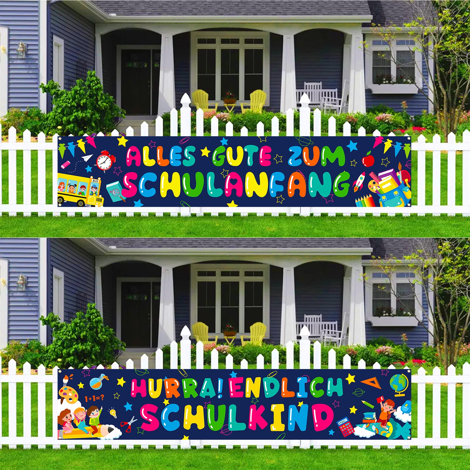 howaf-endlich-schulkind-banner-stoff-schulanfang-deko-2-st-ck image 6