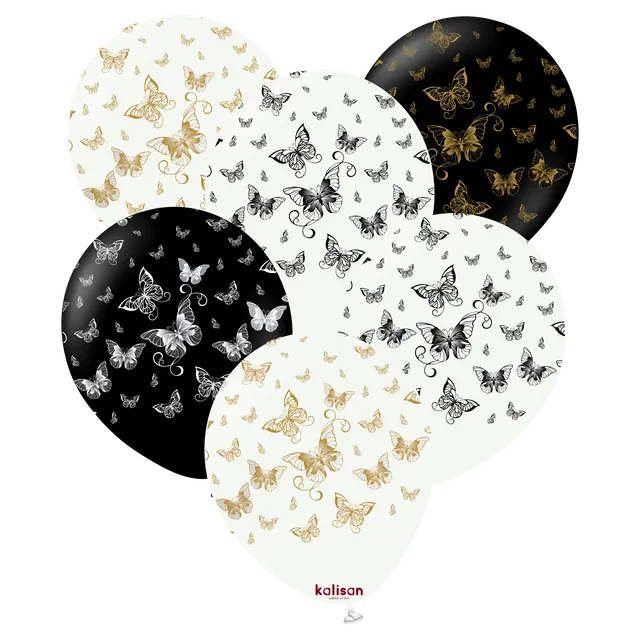 kalisan-animals-b-w-butterflies-luftballons-25-st-ck image 1
