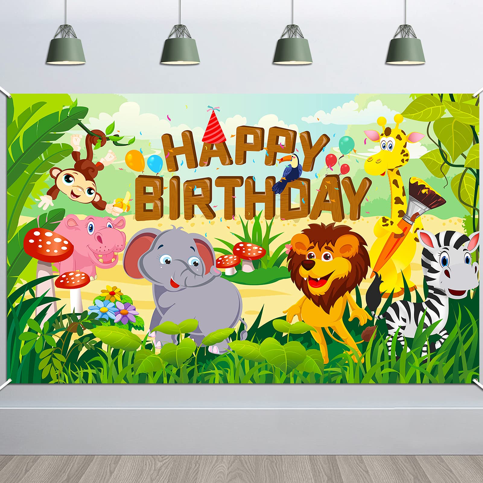 howaf-einhorn-happy-birthday-banner-stoff-185x110-cm image 8