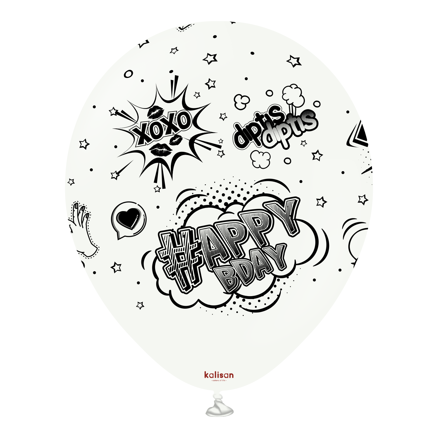 kalisan-party-theme-pop-art-happy-birthday-luftballons-25-st-ck-bunt image 2