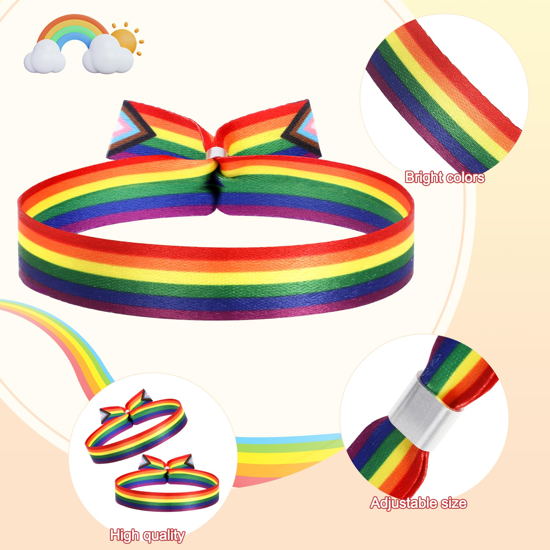 howaf-photo-booth-props-pride-armband-regenbogen-16-st-ck image 3