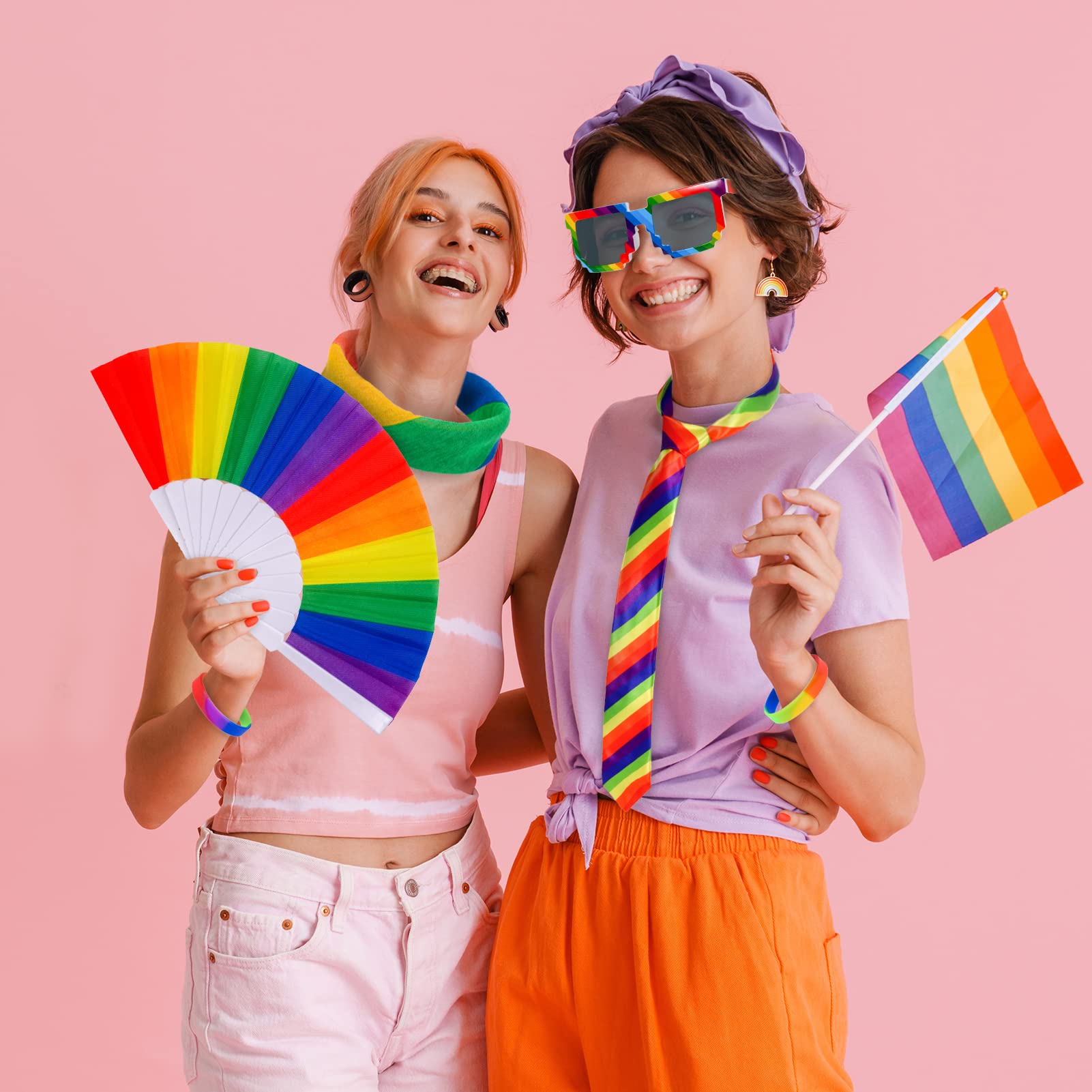 howaf-pride-regenbogen-accessoires-set-brille-6-teilig image 8
