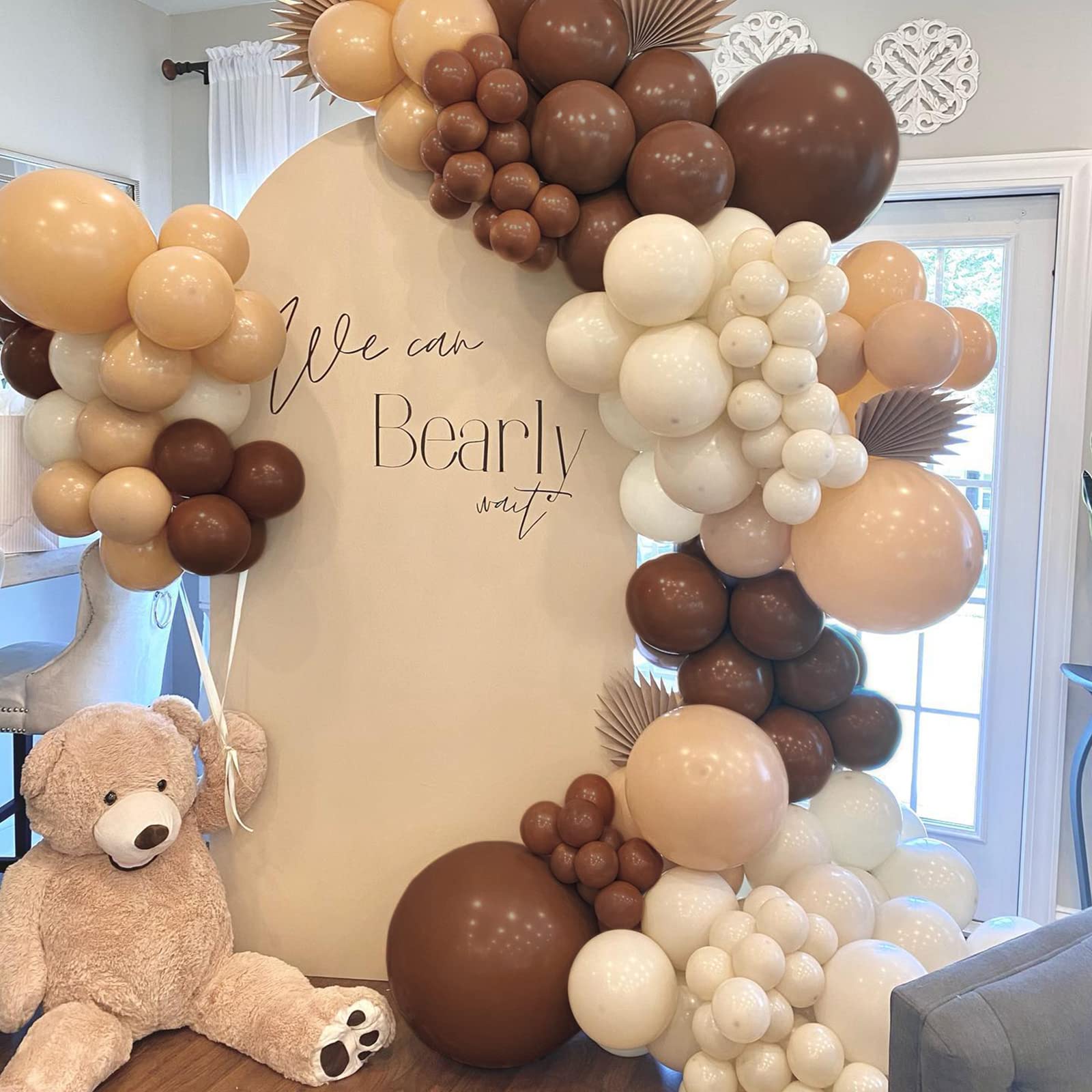 qifu-ballon-girlande-braun-nude-99-st-ck-geburtstag image 6