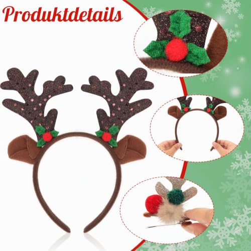 howaf-rentier-haarreif-gold-weihnachts-haarschmuck-4-tlg-geweih image 8
