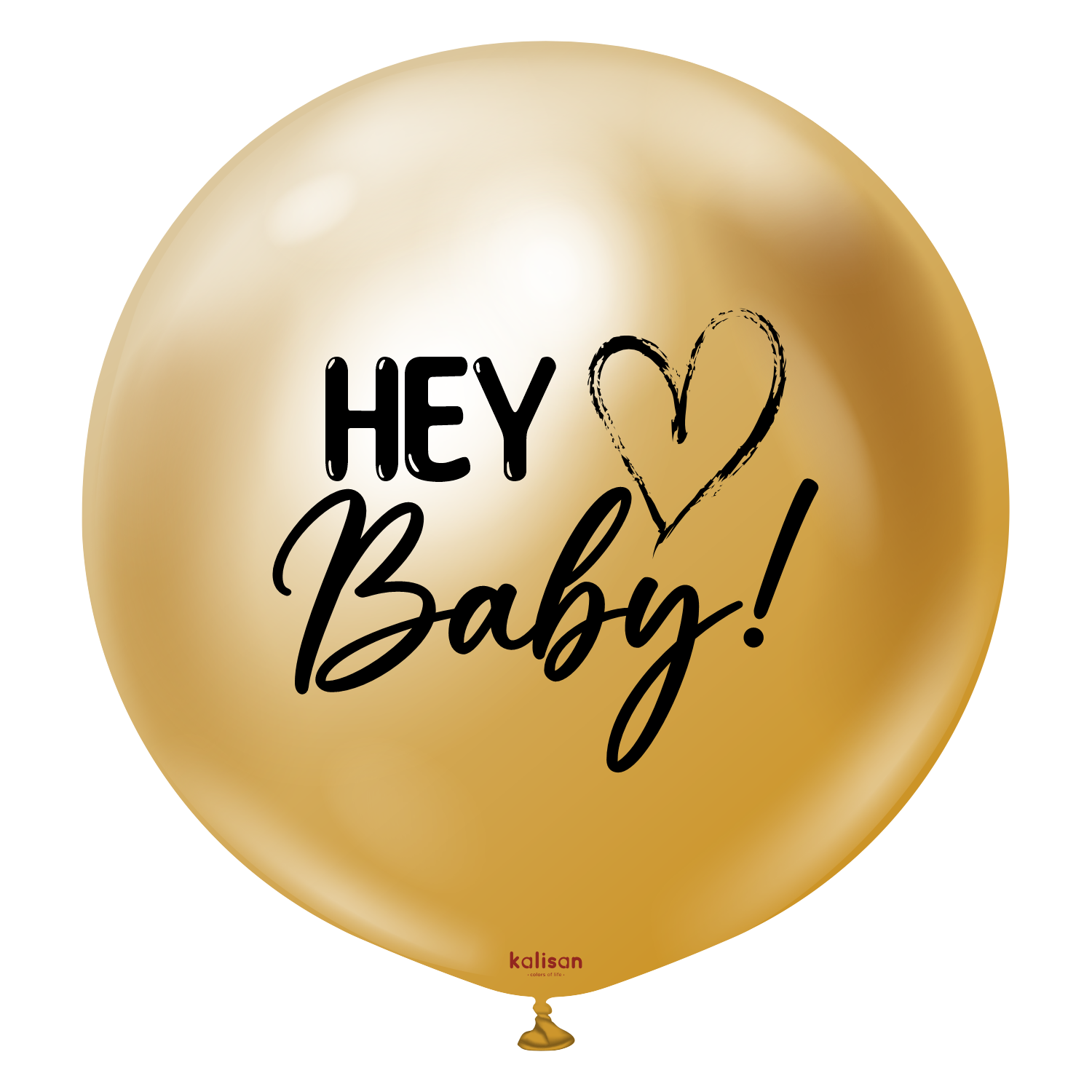 kalisan-gender-reveal-hey-baby-herz-luftballon-36-zoll-mirror-gold image 1