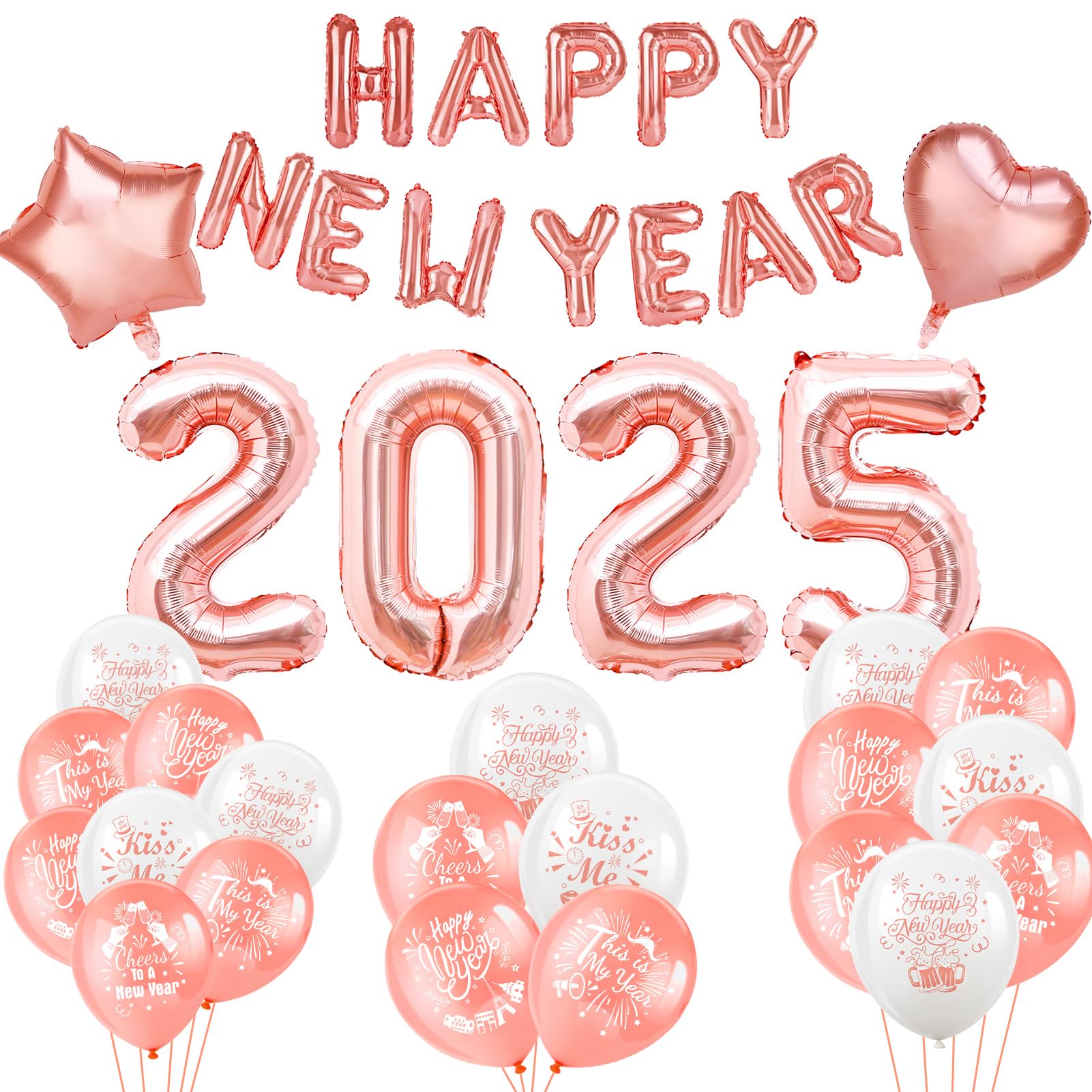 howaf-silvester-deko-2025-ros-gold-2025-ballons-girlande-set image 3
