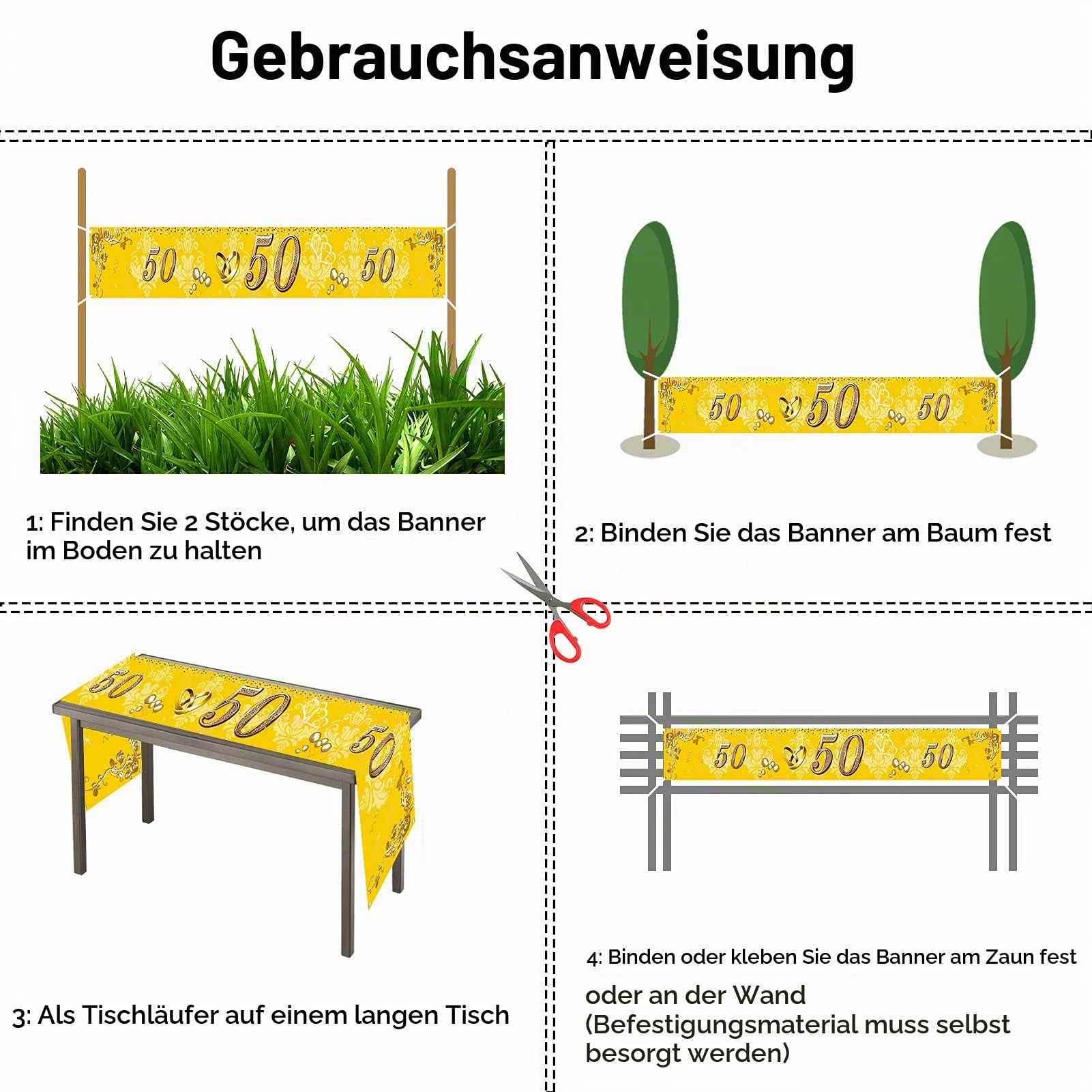 howaf-50-jubil-um-banner-goldene-hochzeit-stoff-270cm image 3