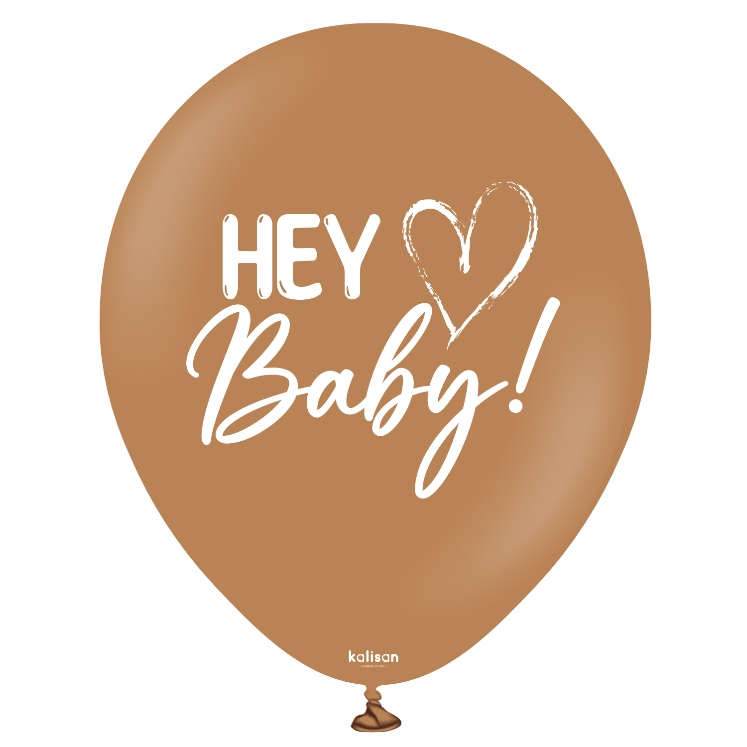 kalisan-gender-reveal-hey-baby-luftballon-caramel-18-zoll image 1