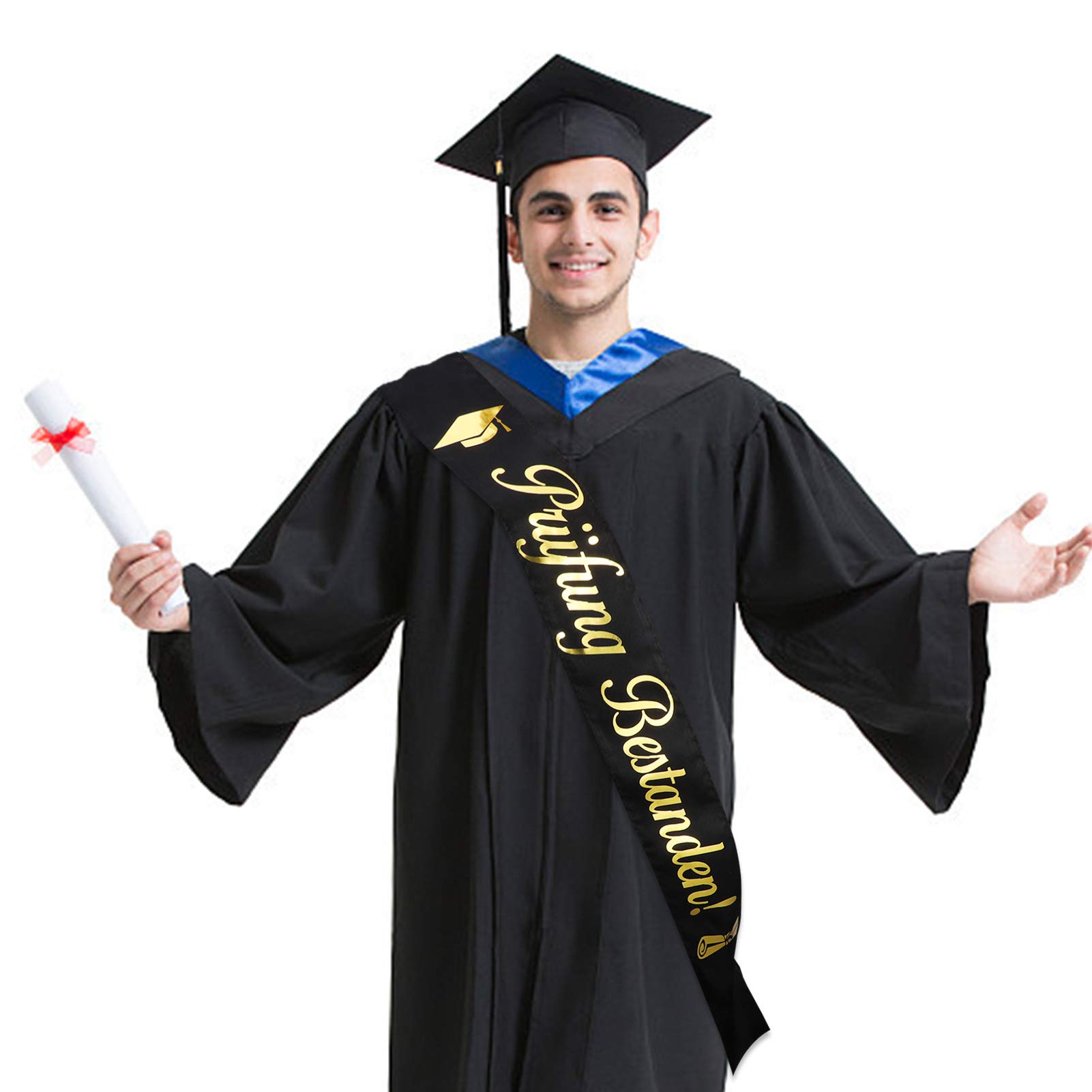 howaf-pr-fung-bestanden-sch-rpe-abi-deko-schwarz-gold-satin image 6