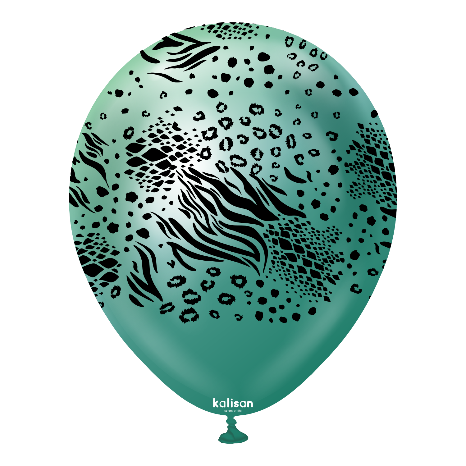 kalisan-safari-theme-mutant-mirror-green-luftballons-25stk image 1