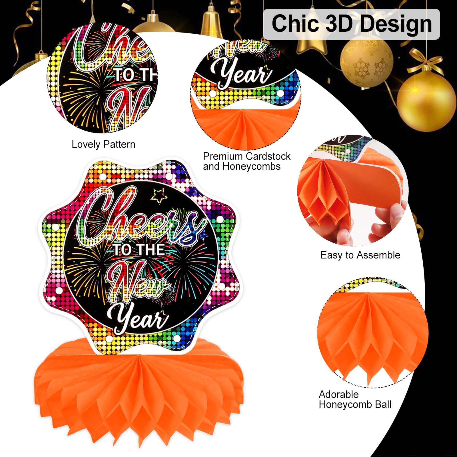 howaf-silvester-deko-2026-bienenwabe-tischdeko-bunt-9-st-ck image 4