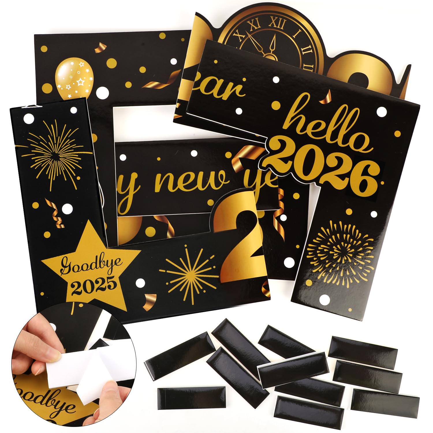 howaf-silvester-foto-requisiten-xxl-rahmen-stil-b-26-teile image 2
