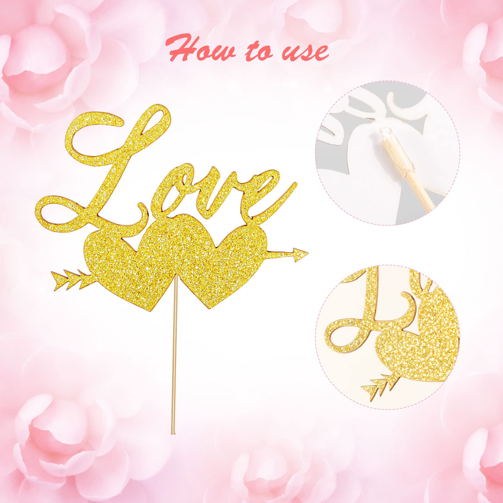 howaf-we-re-engaged-cake-topper-gold-25-st-ck-tortendeko image 4
