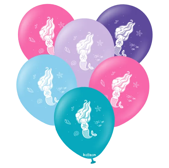 kalisan-mermaid-luftballons-pastell-12-25-stk-animals image 1