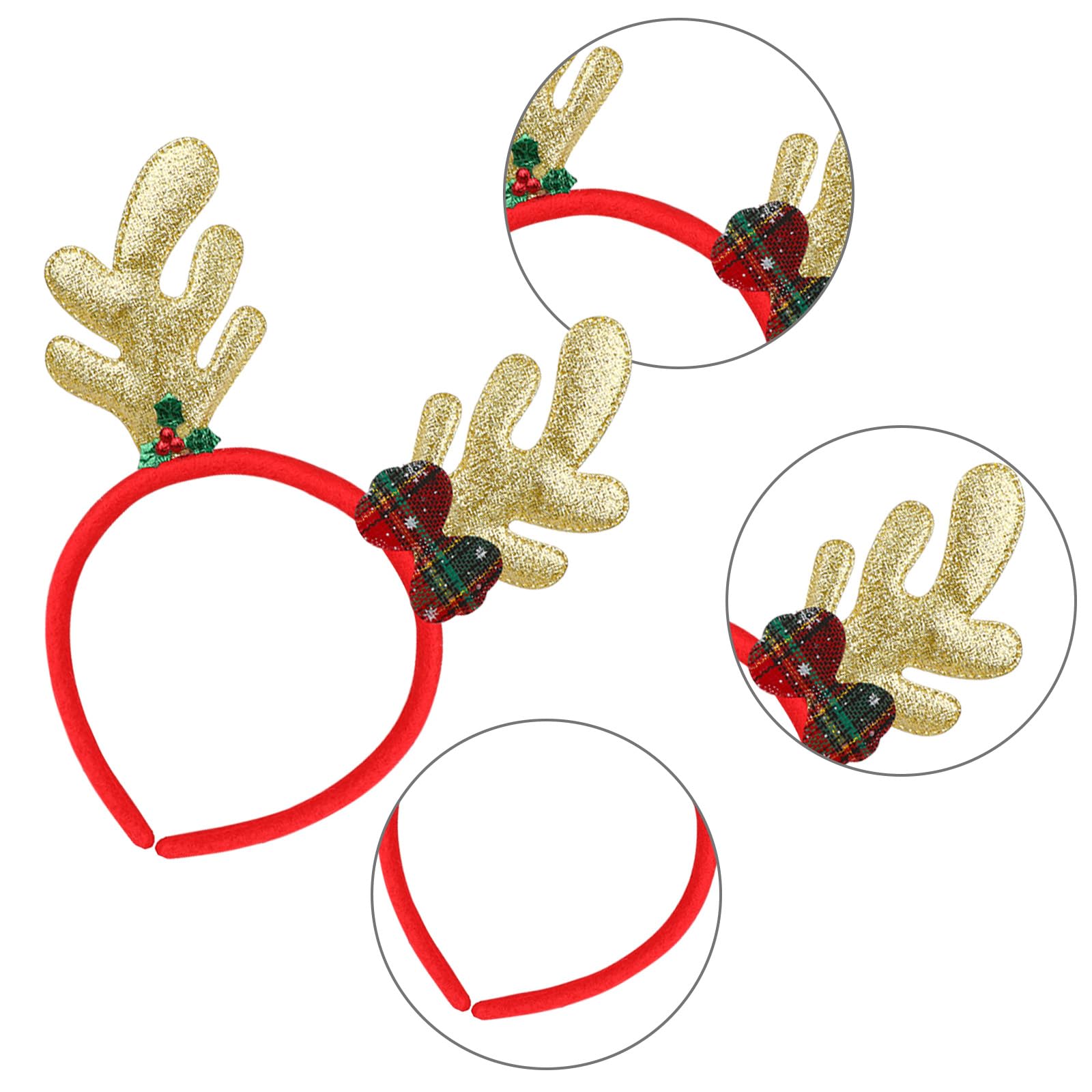 howaf-haarreif-weihnachten-6-st-ck-haarschmuck-tannenbaum-rentier image 3