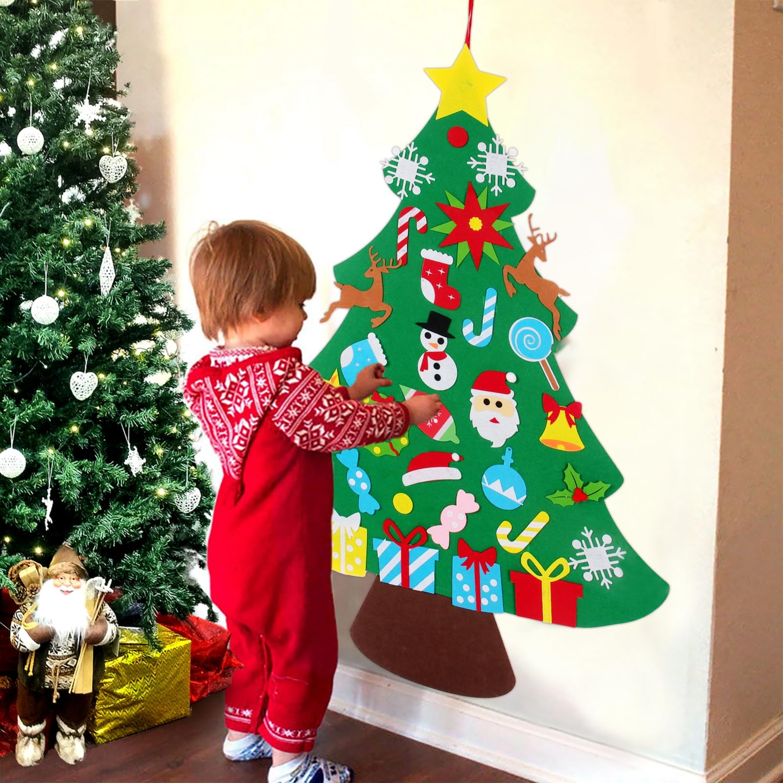 qifu-pappteller-filz-weihnachtsbaum-kinder-33-tlg-diy image 1