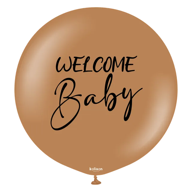 kalisan-welcome-baby-luftballon-caramel-36-zoll-1-st-ck image 1