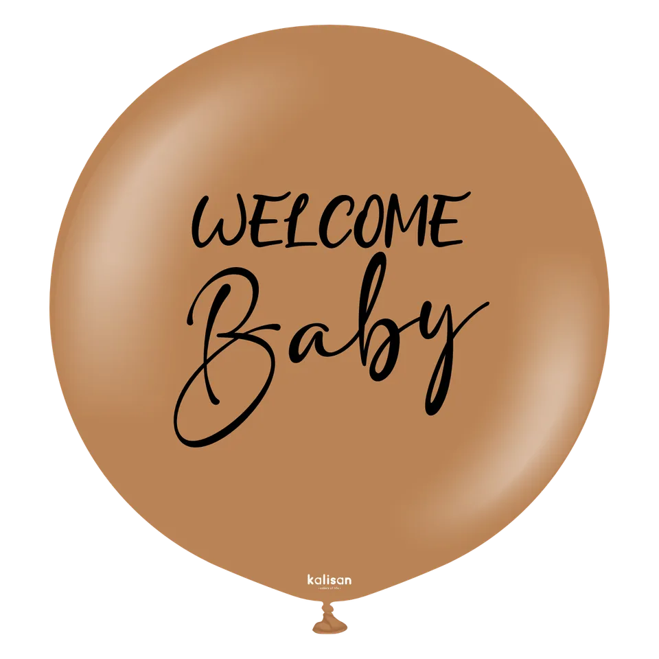 kalisan-welcome-baby-luftballon-caramel-36-zoll-1-st-ck image 1