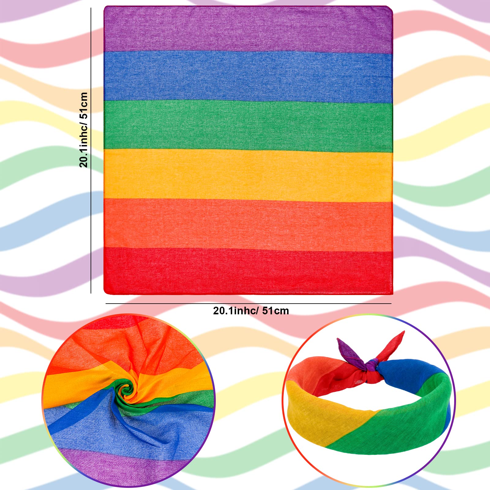 howaf-pride-regenbogen-accessoires-set-brille-6-teilig image 3