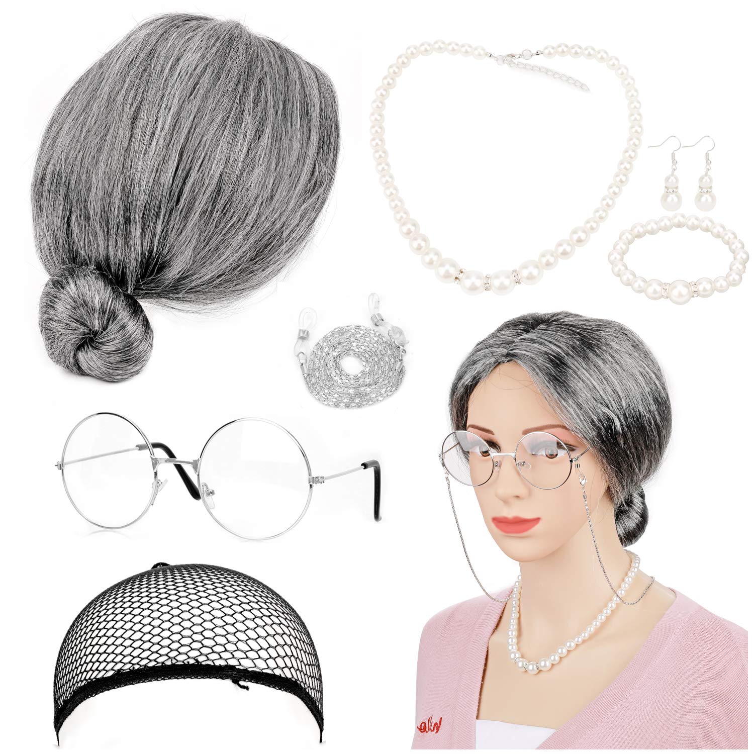 howaf-oma-kost-m-alte-frau-set-7-teile-mit-per-cke-brille image 1