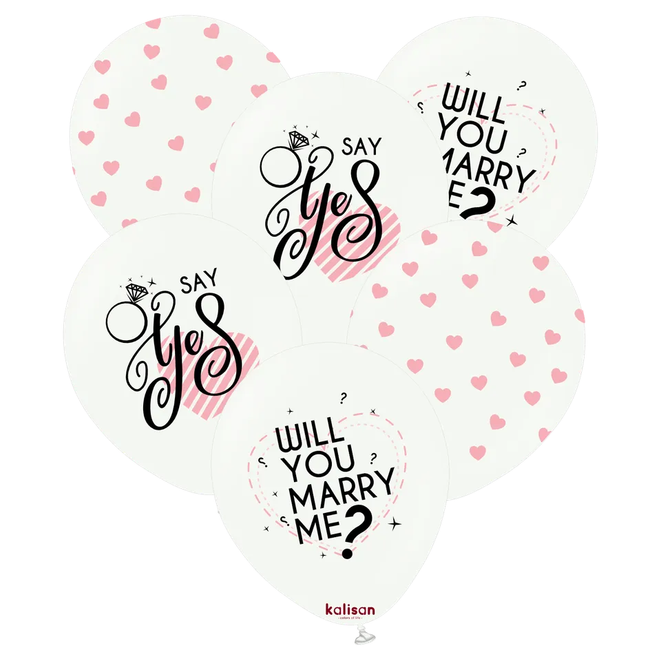 kalisan-say-yes-luftballon-12-25-st-ck-wei-f-r-hochzeit image 1