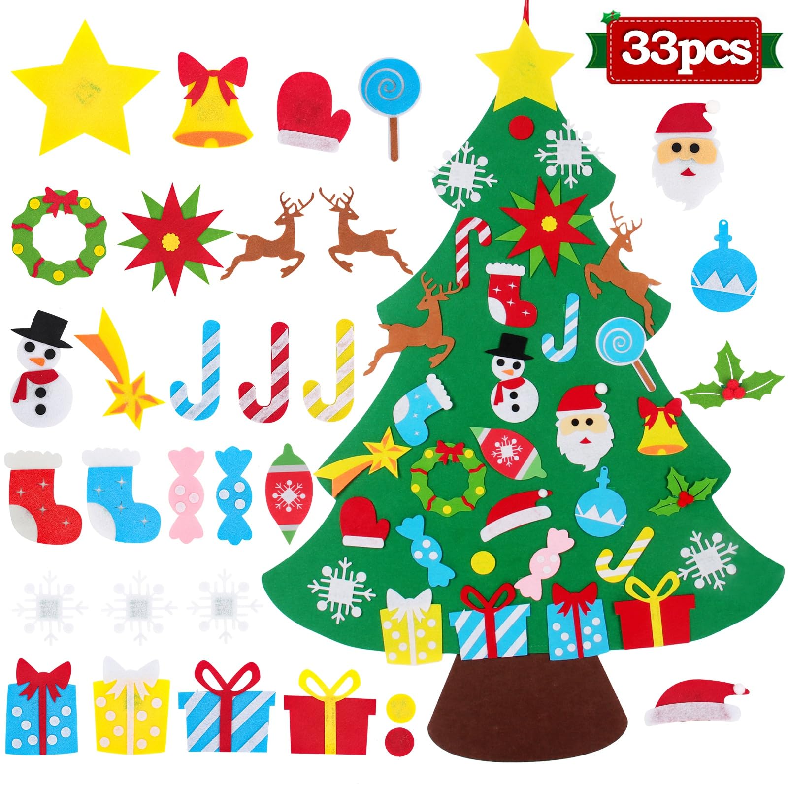 qifu-pappteller-filz-weihnachtsbaum-kinder-33-tlg-diy image 4