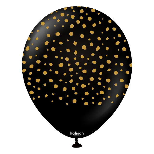 kalisan-safari-theme-cheetah-black-luftballons-25er-gold image 1
