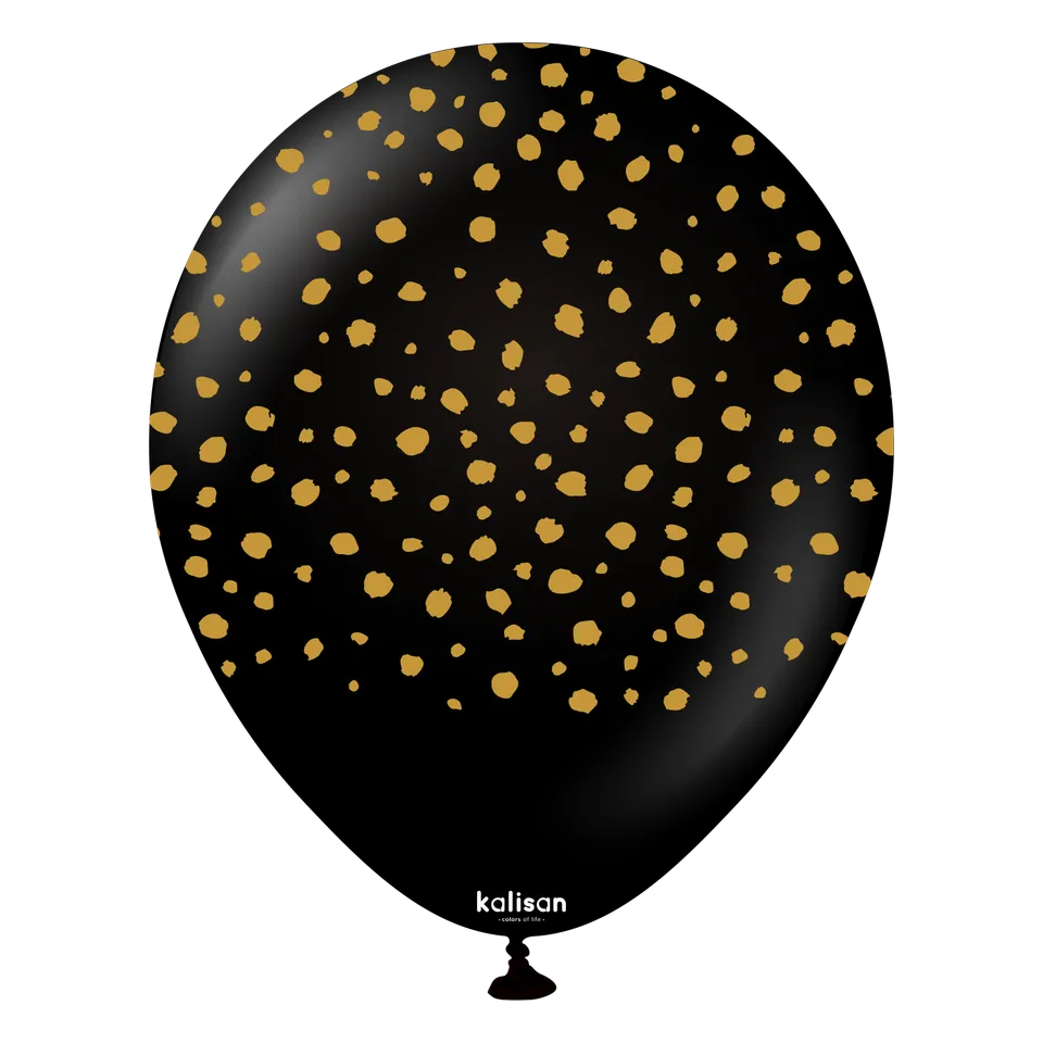 kalisan-safari-theme-cheetah-black-luftballons-25er-gold image 1