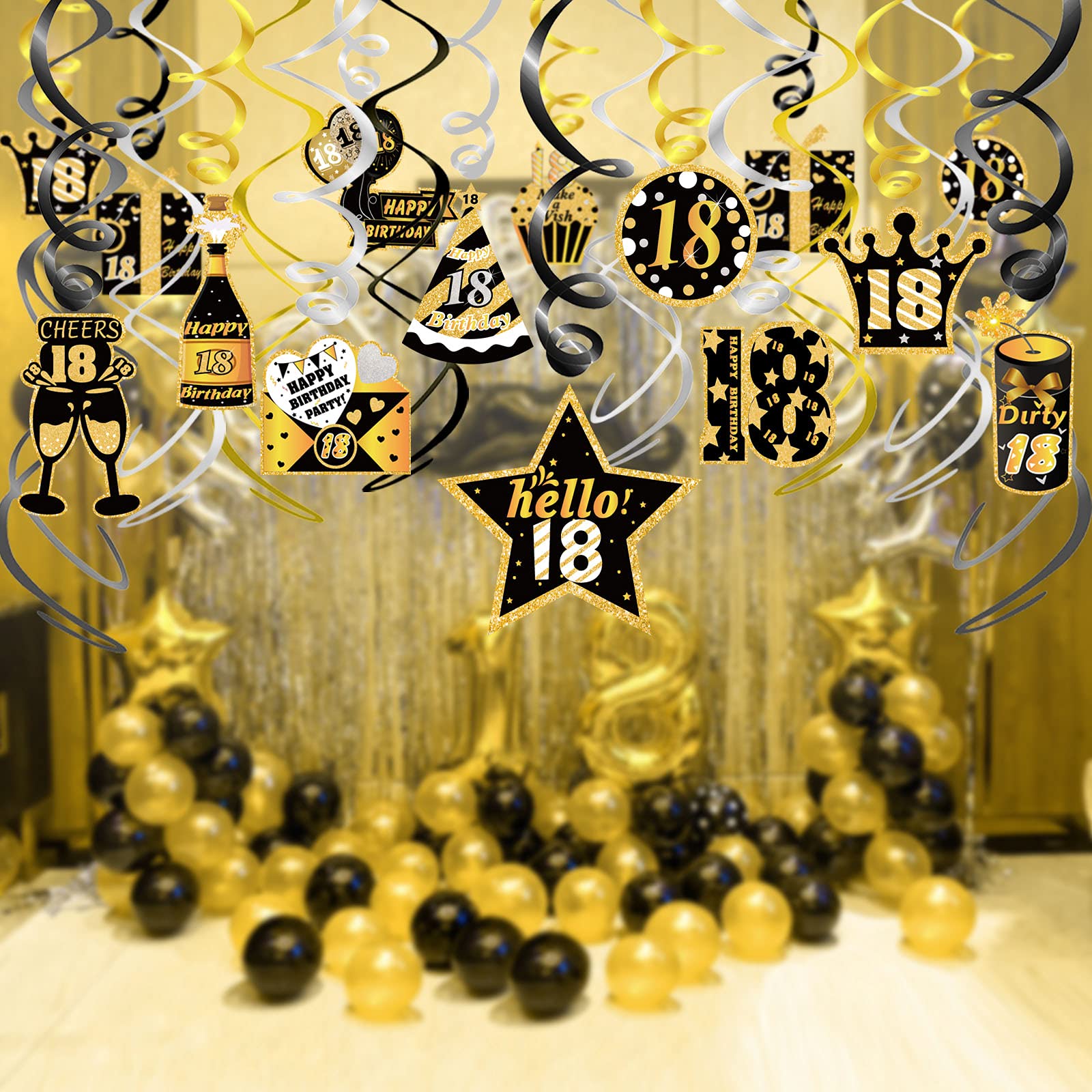 howaf-18-geburtstag-h-ngedeko-deckenh-nger-30-st-ck-schwarz-gold image 6