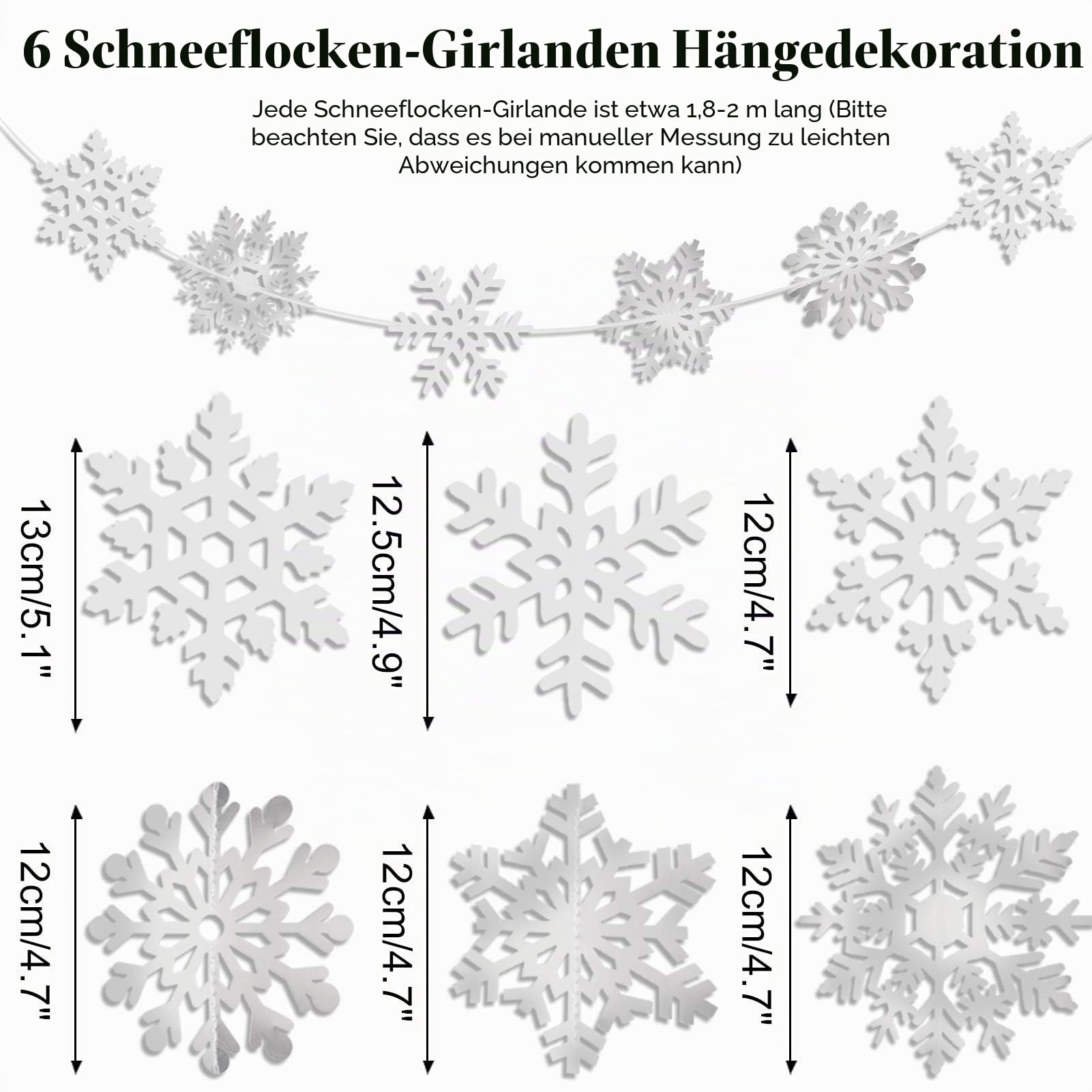 howaf-schneeflocken-girlande-weihnachten-wei-6-st-ck-2-m image 2
