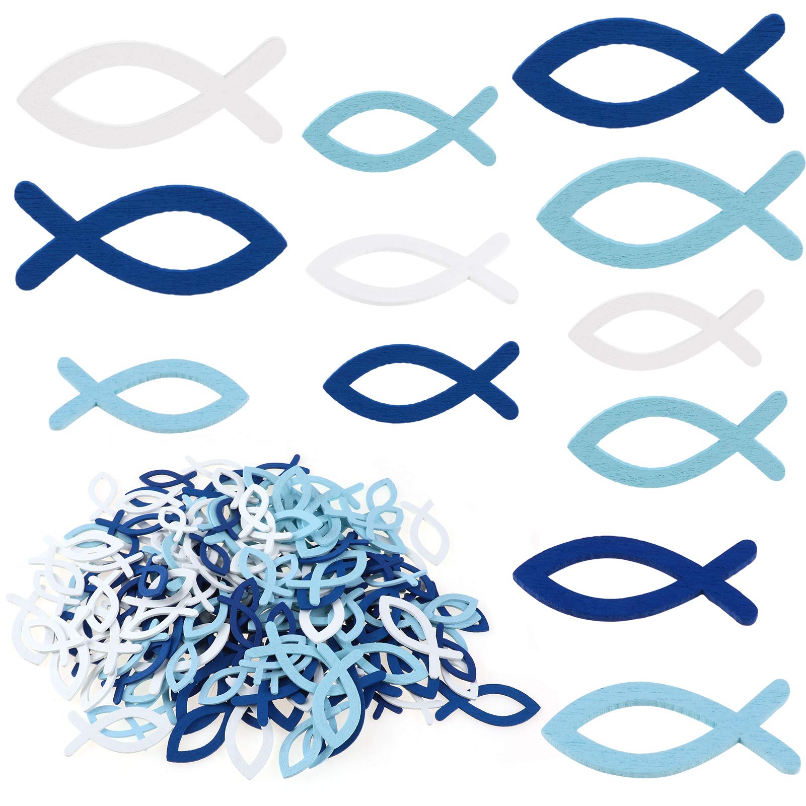howaf-holz-fische-streudeko-blau-wei-180-stk-taufe-kommunion image 4