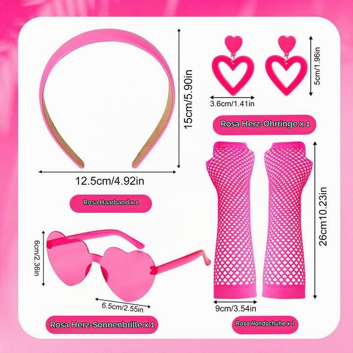 howaf-80er-90er-kost-m-accessoires-set-pink-5-teilig-herzbrille image 7