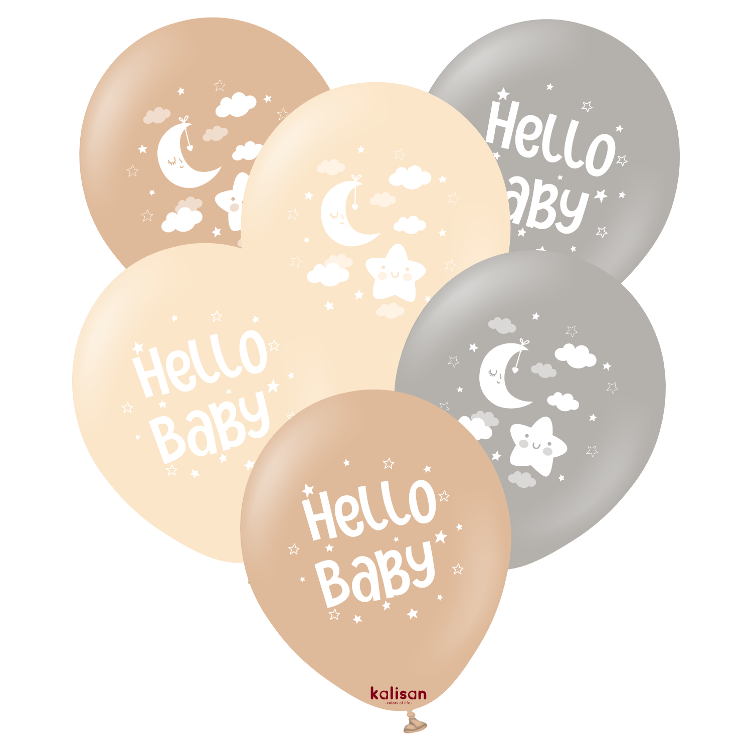 kalisan-baby-hello-baby-neutral-luftballons-12-zoll-25-st-ck image 1