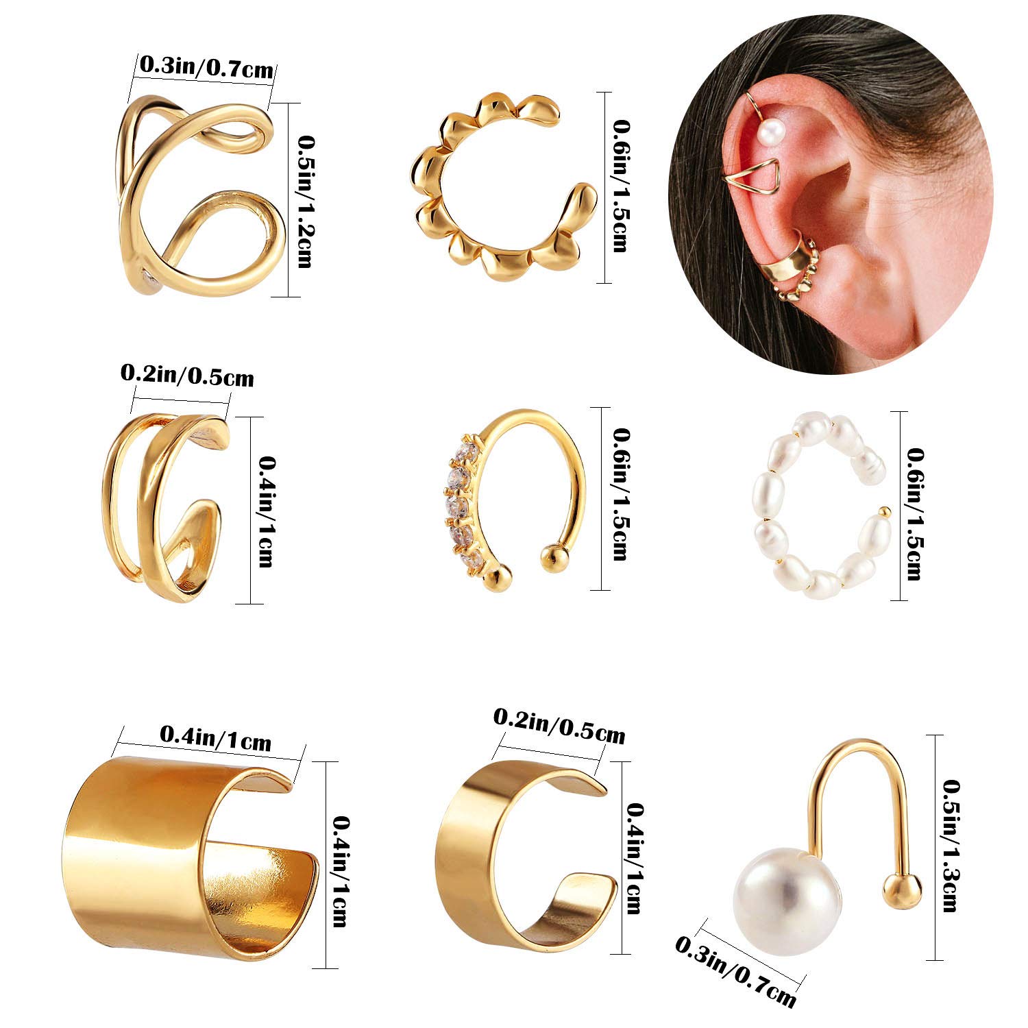 tacobear-ear-cuff-gold-8-st-ck-ohrmanschette-ohne-piercing image 4