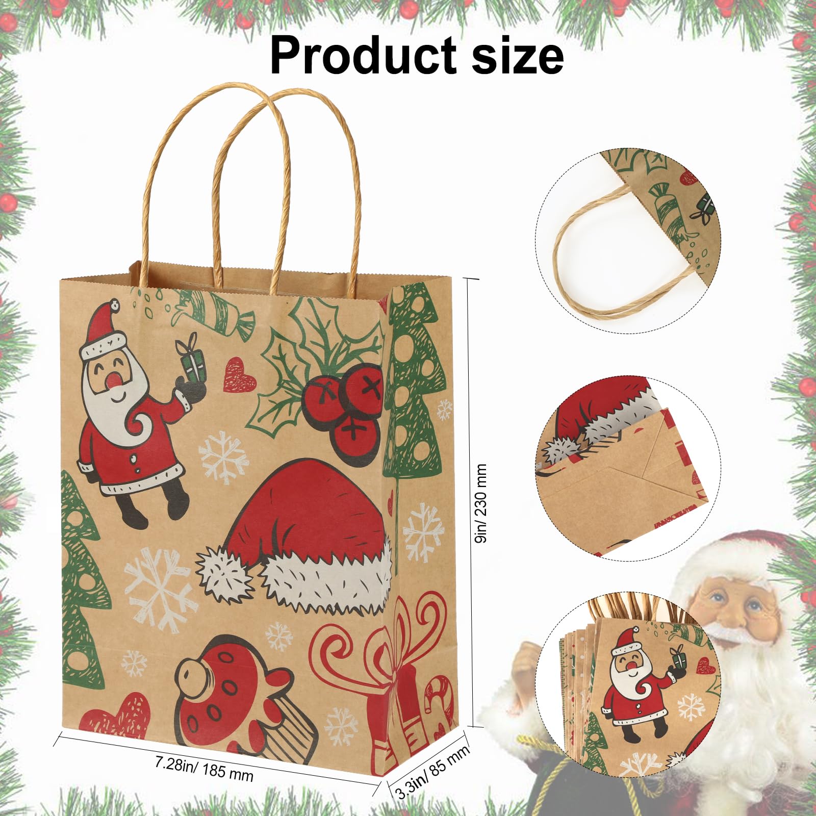 howaf-geschenkt-ten-weihnachten-12-st-ck-23x18cm-kraftpapier image 2