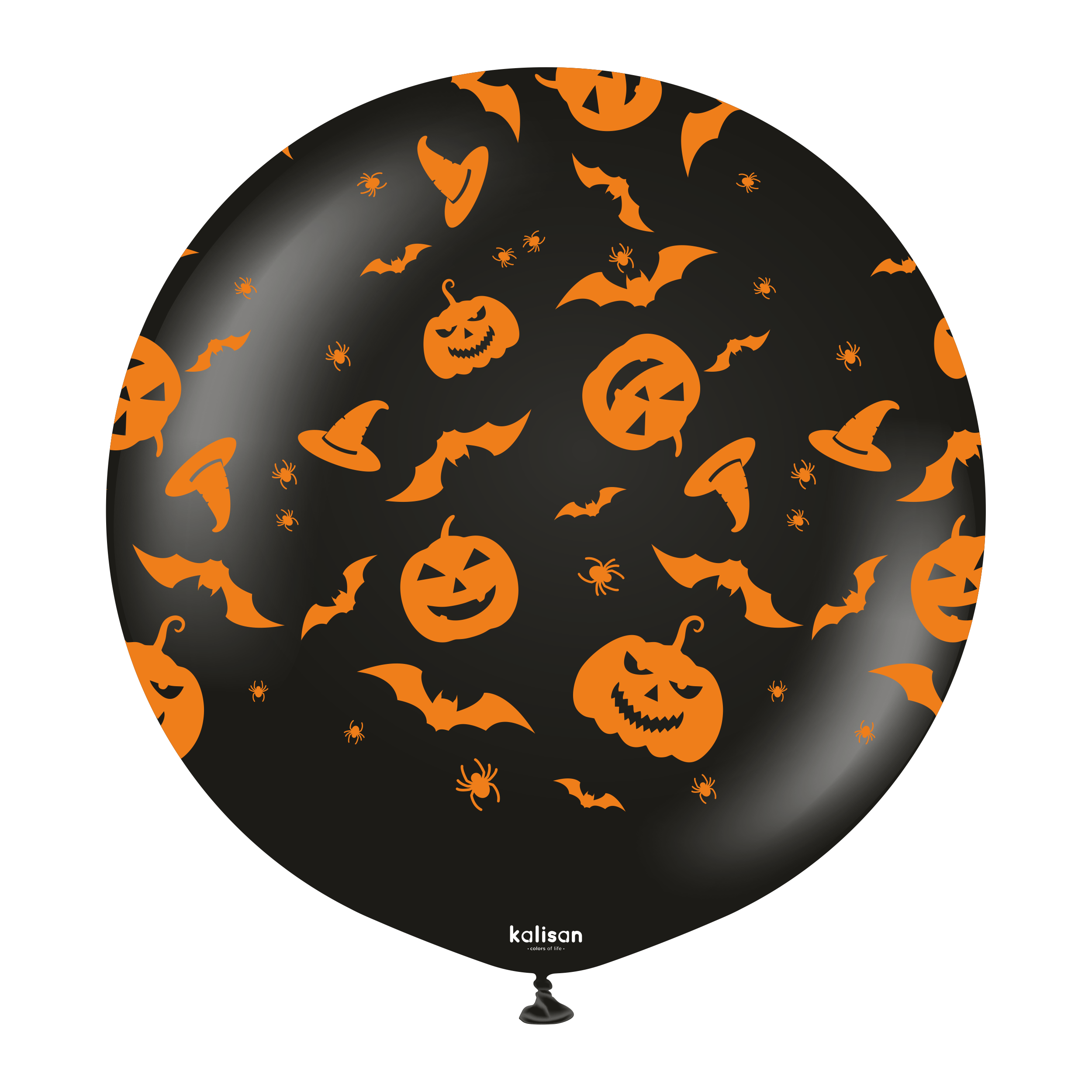 kalisan-halloween-theme-1-luftballon-24-zoll-schwarz-orange image 1