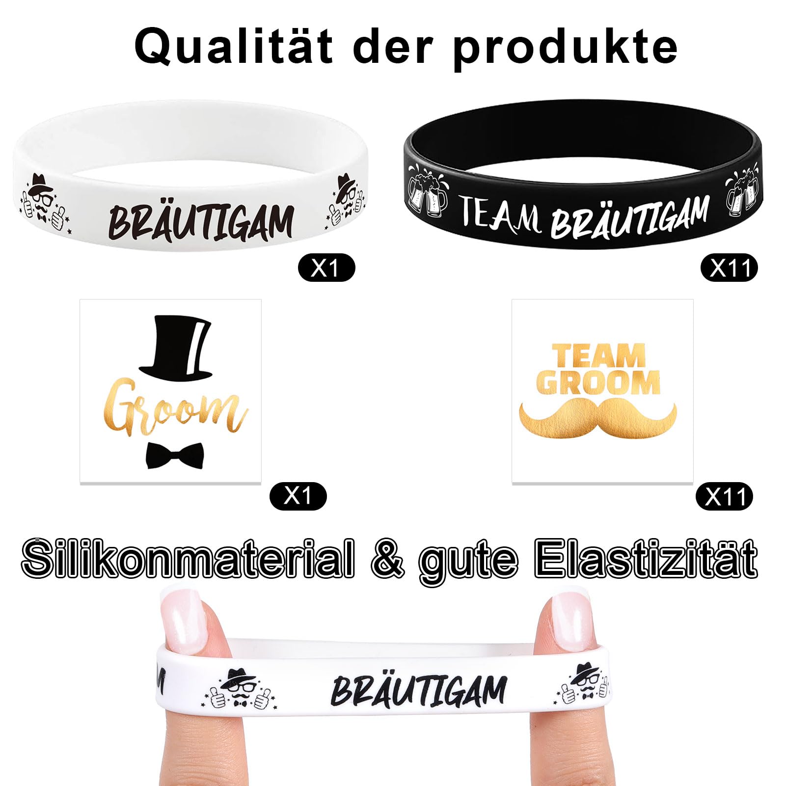 howaf-jga-m-nner-armband-team-br-utigam-tattoo-set image 3