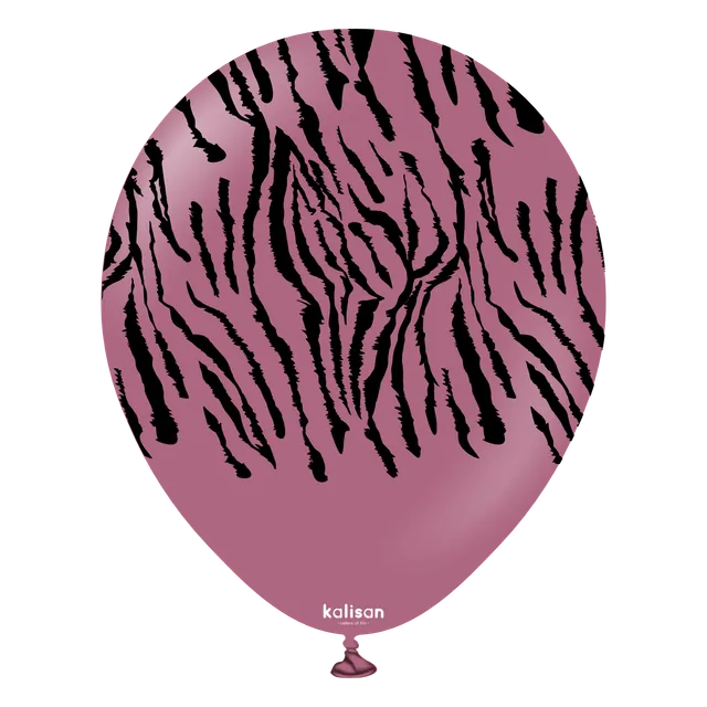 kalisan-safari-tiger-wild-berry-luftballons-12-25-stk-schwarz image 1